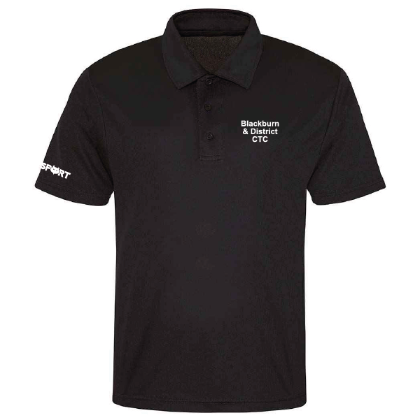Blackburn and District CTC Smooth Cool Polo (Black)