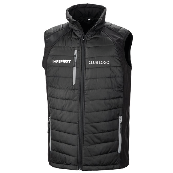 Fatbashers Hybrid Padded Bodywarmer (Black)