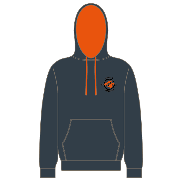Doddington Daisies Mallorca Contrast Hoodie (Charcoal / Orange) 
