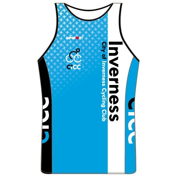 City of Inverness CC Blue Kit Running Vest - Full Back
