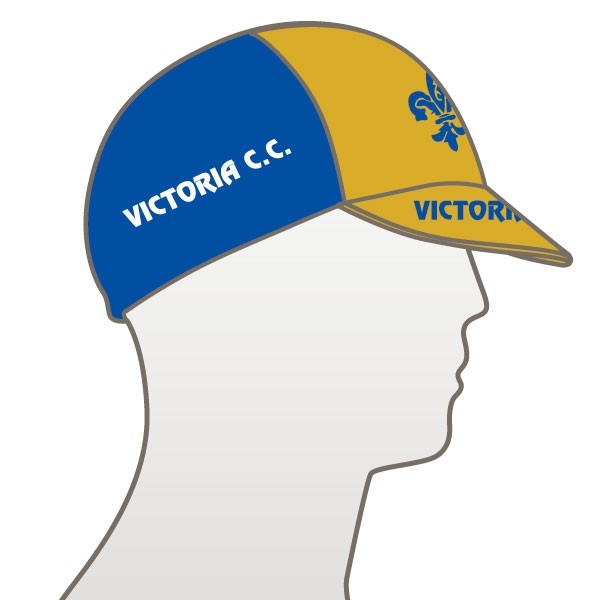 Victoria CC - Blue Design Multi Panel Cycle Cap