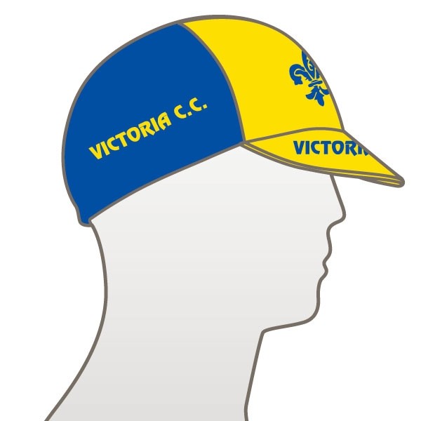 Victoria CC - Yellow Design Multi Panel Cycle Cap