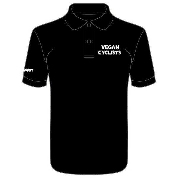 Vegan Cyclists Cool Polo (Black)
