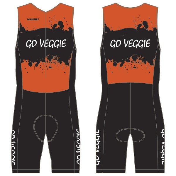 Go Veggie Men's Tri Suit with Pockets