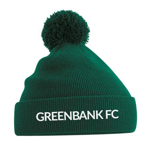 Greenbank FC B/Green Bobble Hat - Adult
