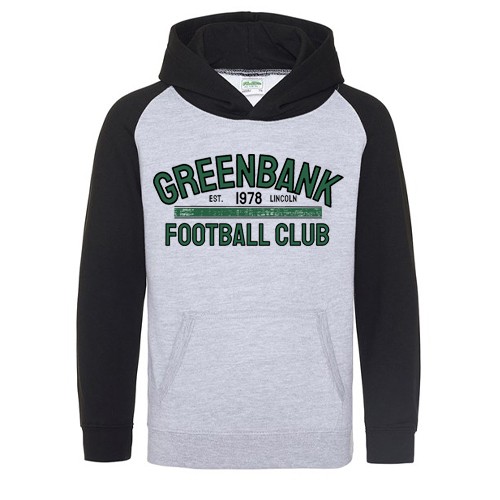 Greenbank FC Grey/ Black Hoodie Design 1 - Junior