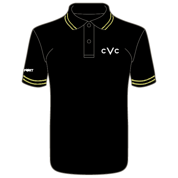 Collingham VC Classic Tipped Polo Shirt (Black/Yellow)