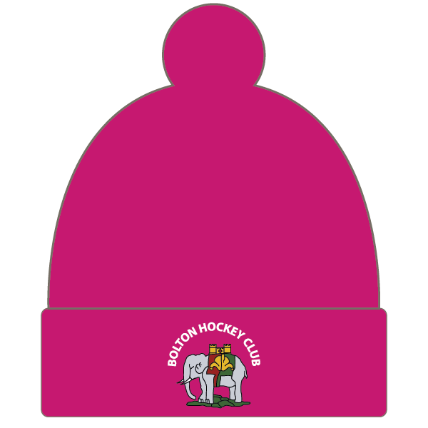 Bolton Hockey Club Knitted Hat (Raspberry Pink)