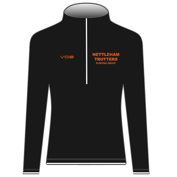 Nettleham Trotters RG Cool Zip Sweatshirt Black/White