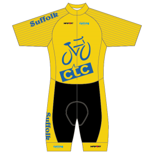 CTC Suffolk Yellow/Blue Design T2 Skinsuit - Short Sleeved