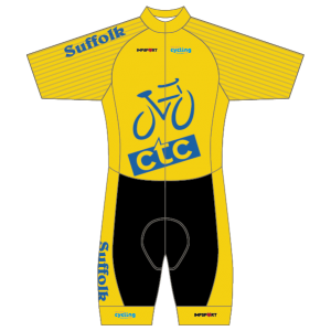 CTC Suffolk Yellow/Blue Design T2 Skinsuit - Open Zip