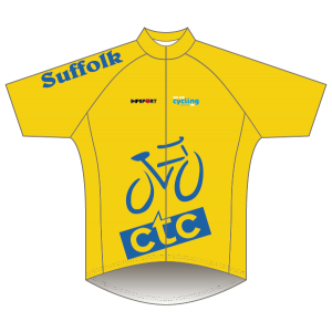 CTC Suffolk Yellow/Blue Design T1 Road Jersey - Short Sleeved