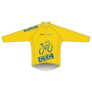 CTC Suffolk Yellow/Blue Design T1 Road Jersey - Long Sleeved