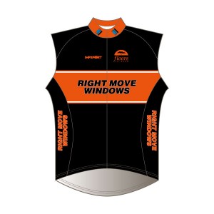 Team Right Move Windows Orange Design T1 Rain Gilet