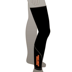 Team Right Move Windows Orange Design Leg Warmers
