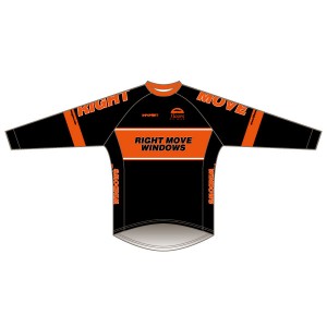 Team Right Move Windows Orange Design Long Sleeved Downhill Jersey