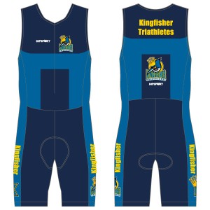 Kingfisher Triathletes Men's Tri Suit - Back Zip - No Pockets