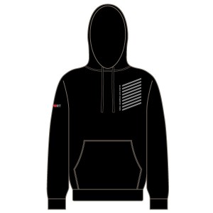 INT CORPS Cycling Hoodie (Black)
