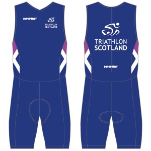 Triathlon Scotland Men's Tri Suit - Back Zip -  With Mesh Pockets