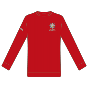 Lincs Fire and Rescue Junior Long Sleeve T-Shirt (Red)