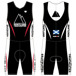 Pentland Triathletes Men's Tri Suit - Back  Zip - With Mesh Pockets