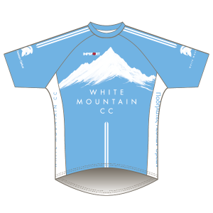 White Mountain CC Light Blue Design Short Sleeved Downhill Jersey