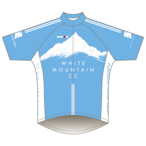 White Mountain CC Light Blue Design T1 Road Jersey - Short Sleeved