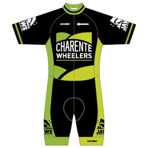 Charente Wheelers T2 Skinsuit - Short Sleeved