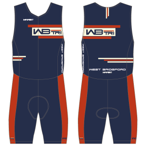 West Bridgford Tri Mens Tri Suit - Front Zip - No Pockets