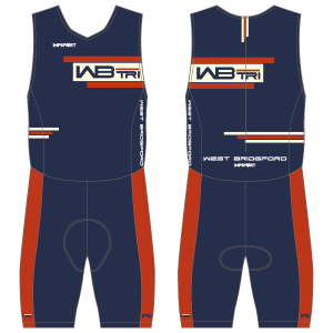 West Bridgford Tri Mens Tri Suit - Back  Zip - No Pockets