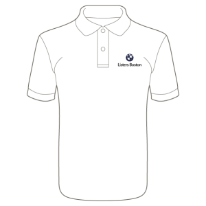 Listers BMW Boston Text Polo Shirt - White