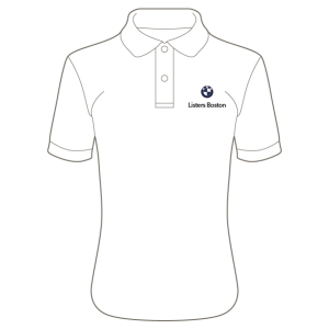 Listers BMW Boston Text Ladies Fit Polo Shirt - White