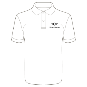Listers Mini Boston Text Polo Shirt - White