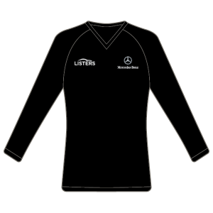 Listers Mercedes V-Neck Knitted Sweater - Black