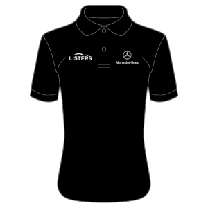 Listers Mercedes Ladies Fit Polo Shirt - Black
