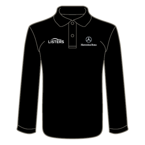 Listers Mercedes Long Sleeved Polo Shirt - Black