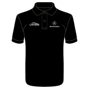 Listers Mercedes Polo Shirt - Black