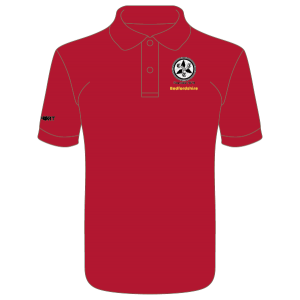 Cycling UK Bedfordshire Cool Polo (Red)