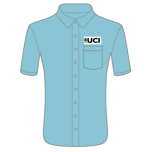 UCI Womens Tailored Shirt - Short Sleeved (Oxford Blue)