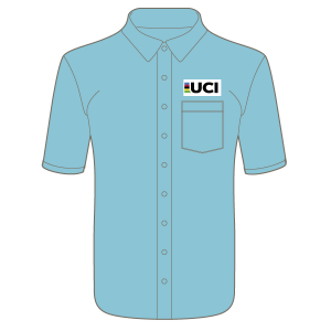 UCI Mens Tailored Shirt - Short Sleeved (Oxford Blue)