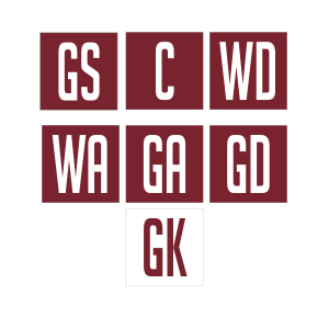 Belgrave Netball Club - Position Patches (Set of 14) 