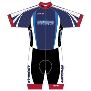 Amersham Road CC White Design T2 Skinsuit - Open Zip