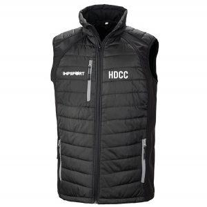 Harworth and District CC Hybrid Padded Bodywarmer (Black)