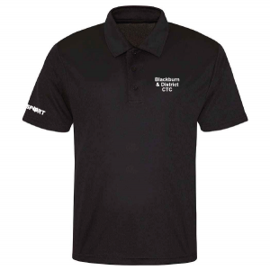 Blackburn and District CTC Smooth Cool Polo (Black)