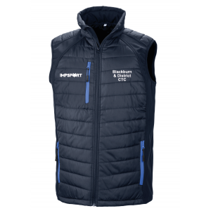 Blackburn and District CTC Hybrid Padded Bodywarmer (Navy/Royal)