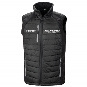 Alford Wheelers Hybrid Padded Bodywarmer (Black)