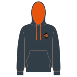 Doddington Daisies Mallorca Contrast Hoodie (Charcoal / Orange) 