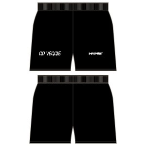 Go Veggie Custom Shorts Coolcore Fabric, Mesh Lining