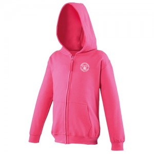 North Scarle Tennis Club Junior Zip Hoodie - Hot Pink