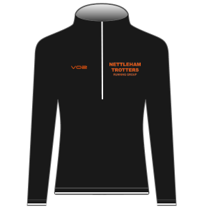 Nettleham Trotters RG Cool Zip Sweatshirt Black/White